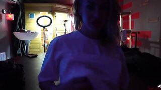 The behind the scene action with Wet Kelly, who can’t stop playing with herself