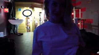 The behind the scene action with Wet Kelly, who can’t stop playing with herself