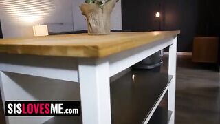 Fit stepsis Cece Capella rides and sucks her stepbrother's cock in POV