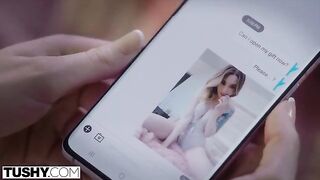 Petite blonde gets her tight ass gapped by an older man on TUSHY