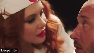 Maitland Ward reads a patient's chart, her next target revealed