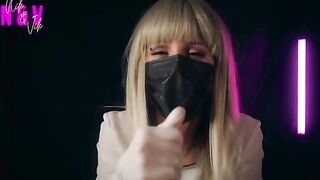 A crazy nurse in latex gloves will bring you to a powerful orgasm twice