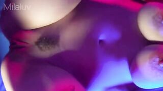 Busty amateur has close up sex and cum in her meaty pussy