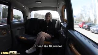 A cute young model got her pussy stretched in the Fake Taxi