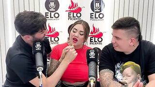 Sara Blonde, interviewed on Elo Podcast, ends up with a dick in her mouth