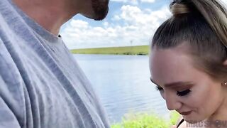 J-Mac fucked PAWG AJ Applegate outdoors on a hot summer day