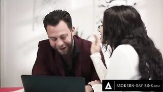 A guy keeps getting fucked by his wife coming home unexpectedly