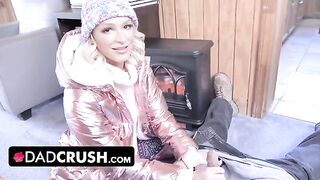 Young babe Emma Hix gets her pussy smashed by horny stepdad in taboo action