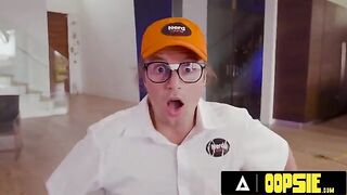 Jewelz Blu, the busty PAWG, seduces nerds to fix her TV with steamy action