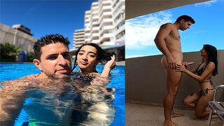 Babe Argentina caught at the pool and fucked hard
