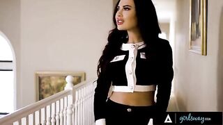 Bella Rolland cheats on her GF with stacked mistress in a steamy scene