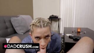 A blonde girl Khloe Kapri drew a cock for her stepfather in POV style