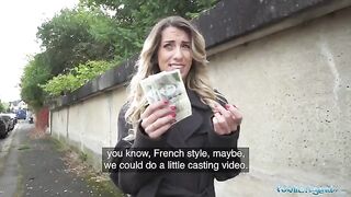 Hot French teacher lures guy with her enticing figure for cash and pleasure