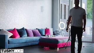 An anal-loving influencer Lexi gets intimate with a timid cameraman