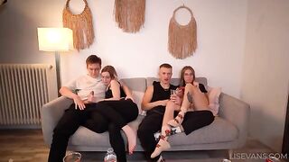 They didn't notice how we were getting intimate right in front of them