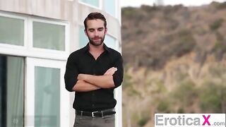 Two girls are having a good time with an erotic guy in an intense threesome
