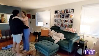 A real nurse in scrubs gets fucked by her boyfriend when she gets home from her shift
