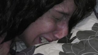 A woman receives a lot of sperm on her face and body for her cheating wife role