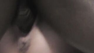 A woman receives a lot of sperm on her face and body for her cheating wife role