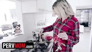 Busty step mom Cory Chase presents her step son with an early Christmas surprise