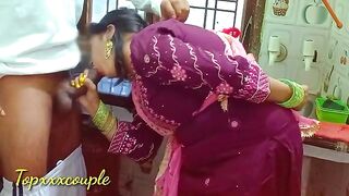 The hot maid was fucked in the kitchen by her master
