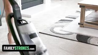 Latina step sis Karmen Santana rides her step bro’s cock