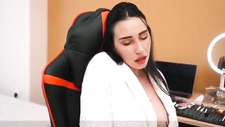 MILF makes a deal with her stepson after he catches him masturbating