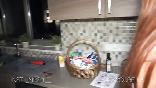 The cute girl met the pool cleaner and gave herself to him
