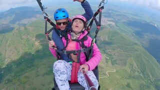 Paragliding with a hot stranger in 2200 m above sea