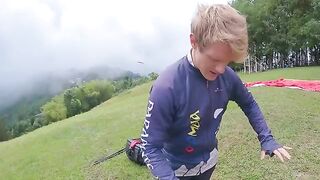 Paragliding with a hot stranger in 2200 m above sea