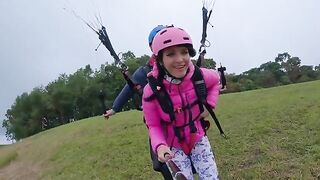 Paragliding with a hot stranger in 2200 m above sea