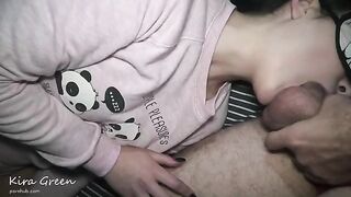 A blowjob, mouthfuck, and pussy licking with cum on body