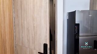 The stepson fucks the widow in her ass on a sensitive day