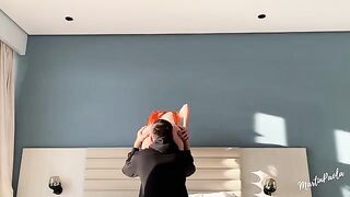 He passionately licked his girlfriend’s pussy, then fucked her hard