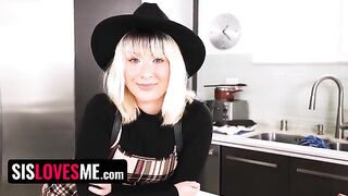 Step Sis Jessie Saint gets her pussy filled with cum by her step bro in a taboo roleplay