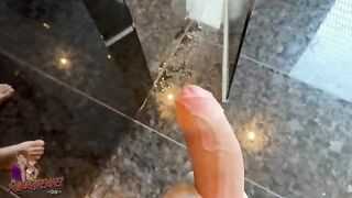 I spy on an Austrian girl in the shower and jerk off with her