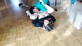 Girl was fucked on the floor by her boyfriend, he finished with a huge load