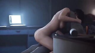 Ada trapped and fucked hard by Mr. X in 3D animation