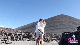 We climbed a volcano and he exploded in my mouth, a real couple’s raw adventure