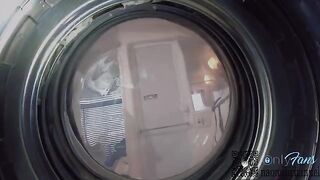 Girl was looking for underwear in the washing machine and had intimate encounter