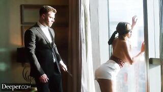 Curvy Kazumi is dominated, gagged, and spanked hard in a deep, kinky scene