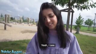 Young college girl agreed to fuck outdoors for one hundred euro