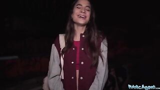 Hot French model makes money by fucking strangers in public places