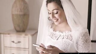 The bride is joining her cheating wife and naughty friend for a steamy threesome