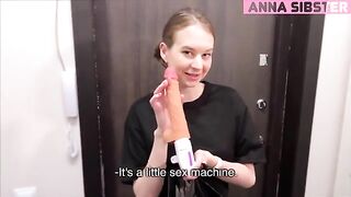 The courier tried a new toy with the client and experienced intense pleasure
