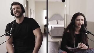 A super hot and small babe is on a blind date with a well-endowed guy