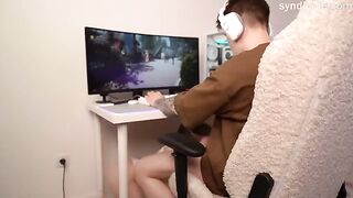 Decided to distract him with blowjob and anal surprise