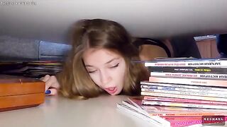 Bored stepbrother and sister play a little family roleplay