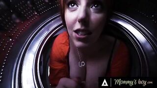 A stepson and stepsister caught their stunning stepmom stuck in the washing machine