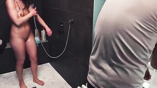 A guy experienced a ruined orgasm after getting his dick wet in the shower